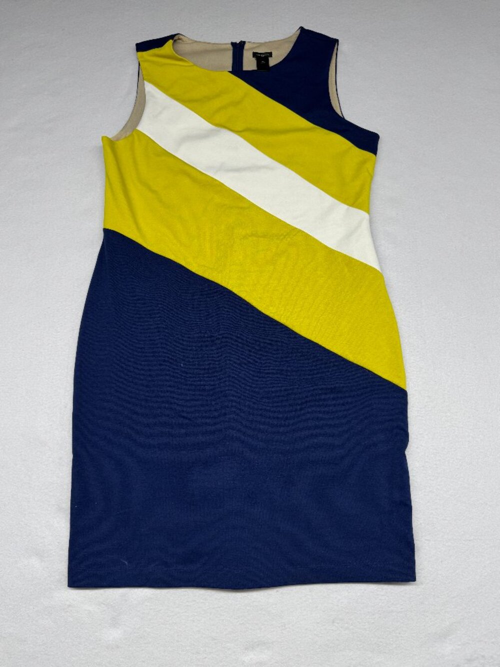 Ann Taylor Size 18 Navy & Chartreuse Shift Dress